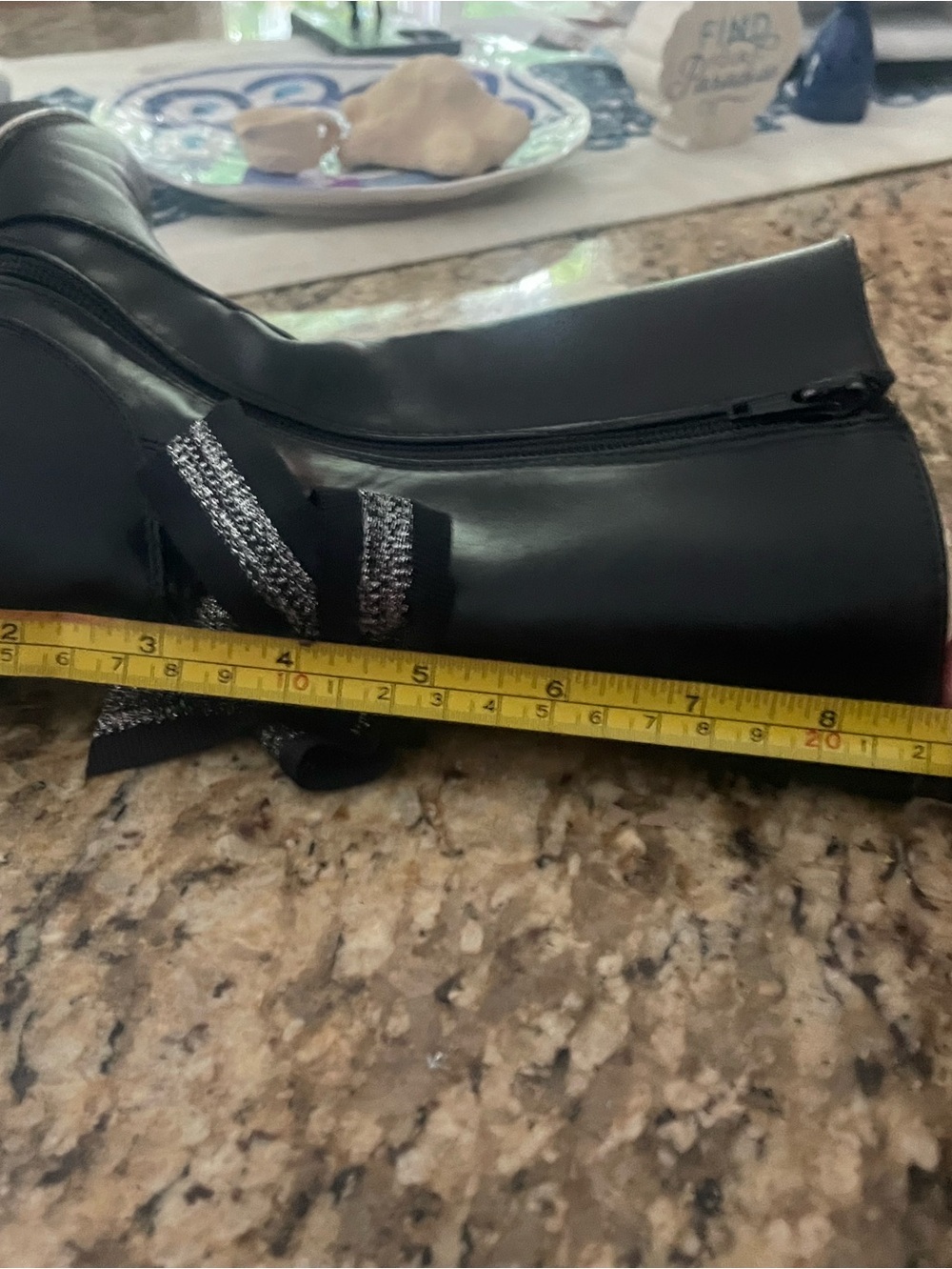 NWOT Olive & Edie Black Boots with a Ribbon Detail size 12 - Picture 7 of 8